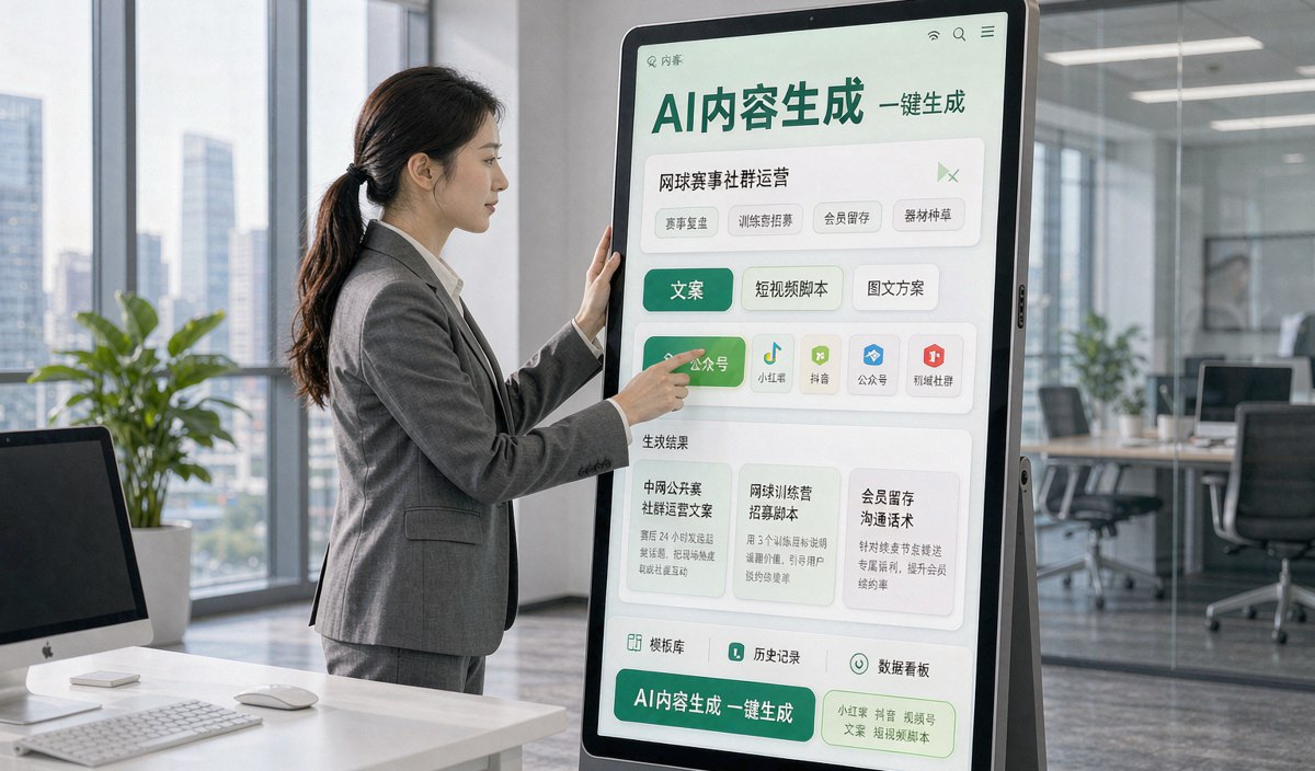 AI全域内容生成系统示意